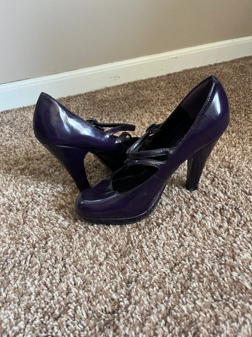 Aldo Dark Purple Heels - women's size 37 (6.5)